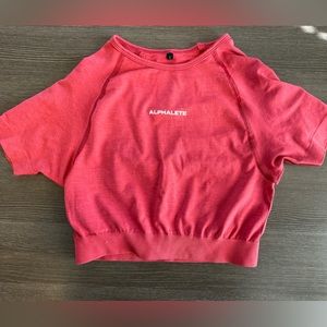 Alphalete Watermelon pink crop top small